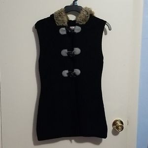 Bongo Black and Brown Sweater Cardigan